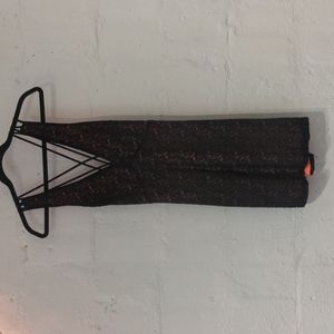 Sexy black strappy dress with hot pink inside